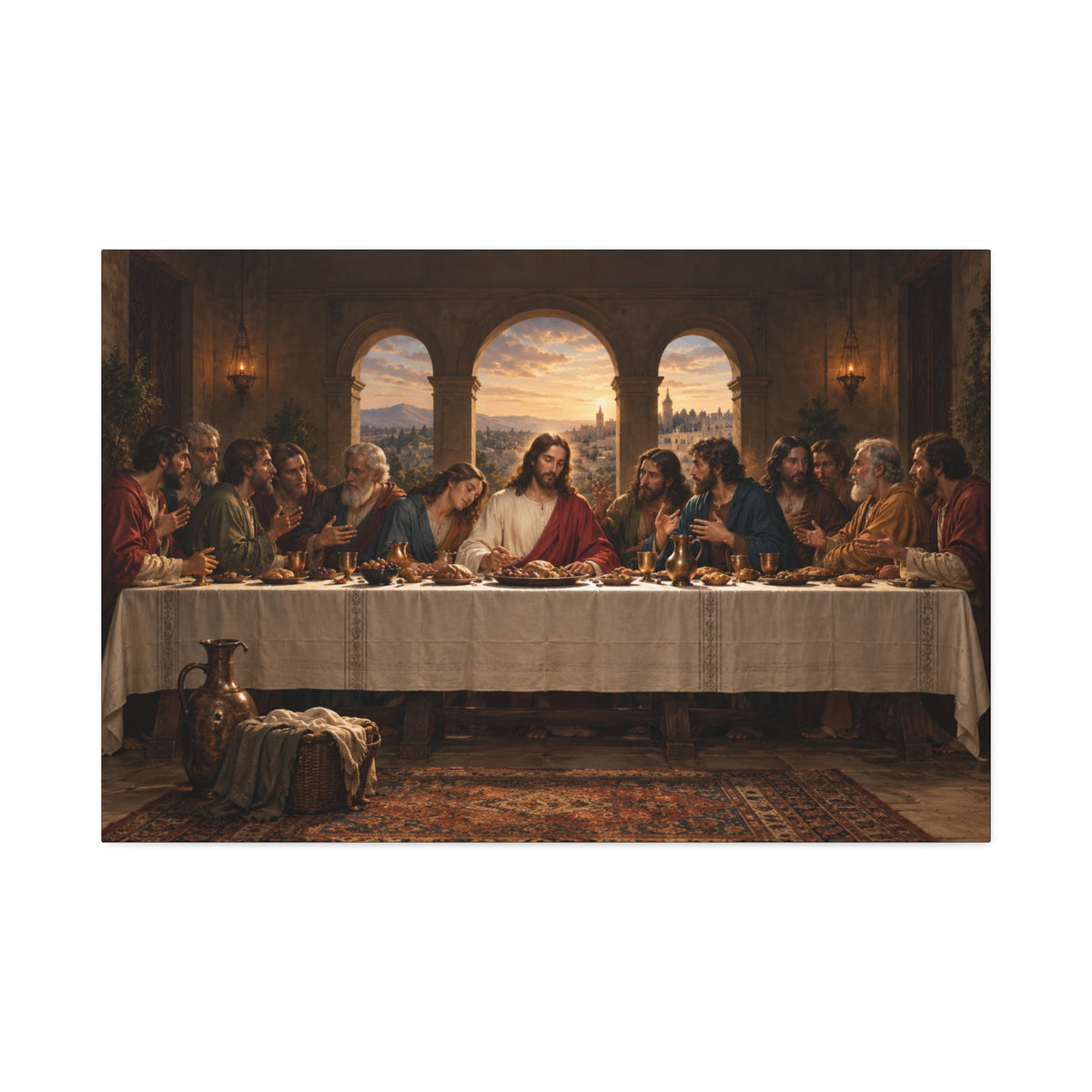 The Last Supper Canvas Stretched 1.5'' | Religious Wall Art, Biblical Scene