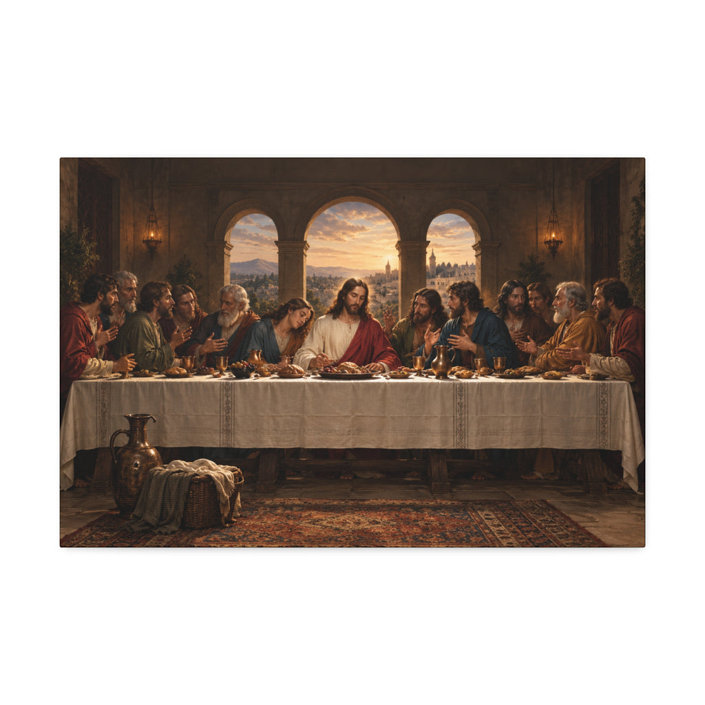 The Last Supper Canvas Stretched 1.5'' | Religious Wall Art, Biblical Scene