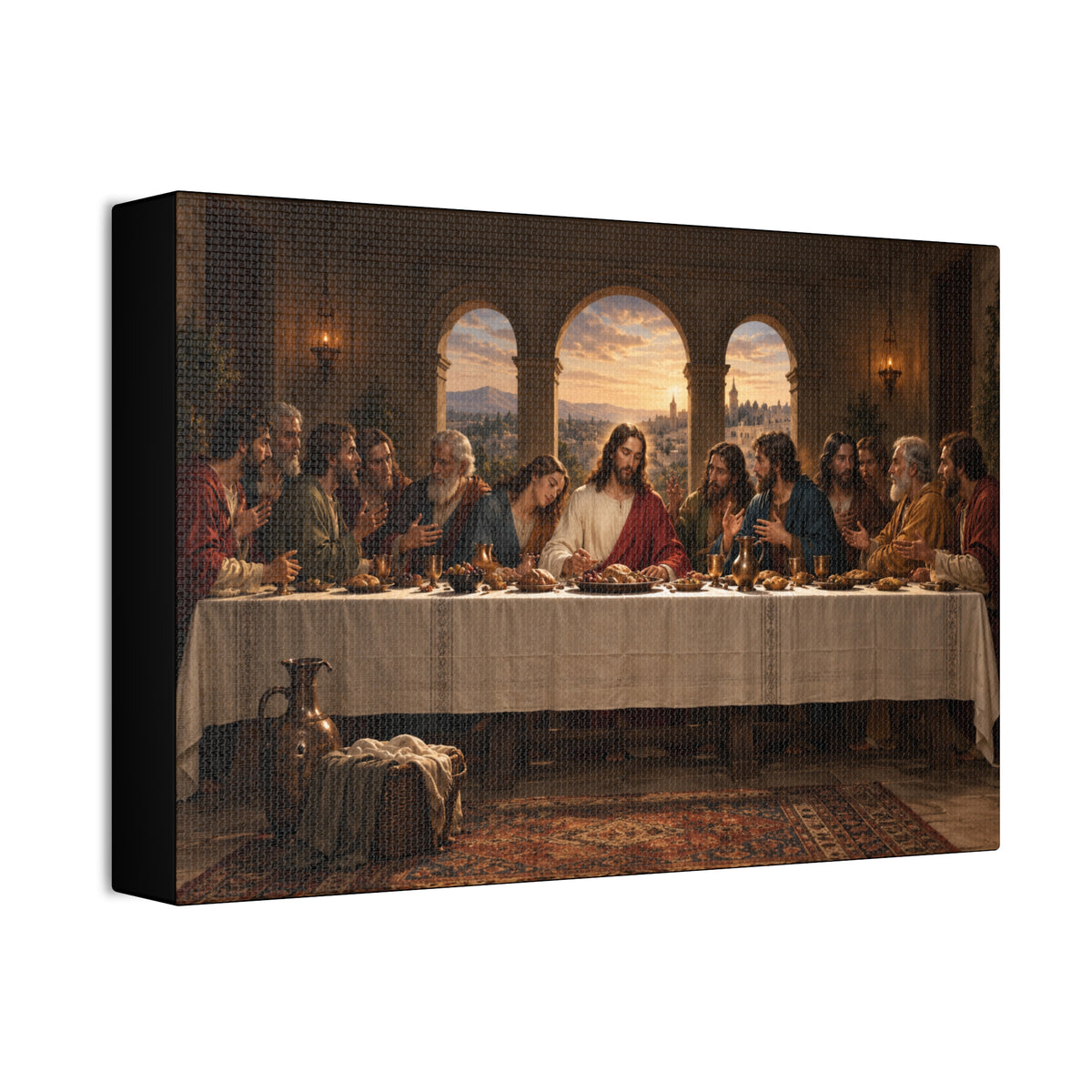 The Last Supper Canvas Stretched 1.5'' | Religious Wall Art, Biblical Scene