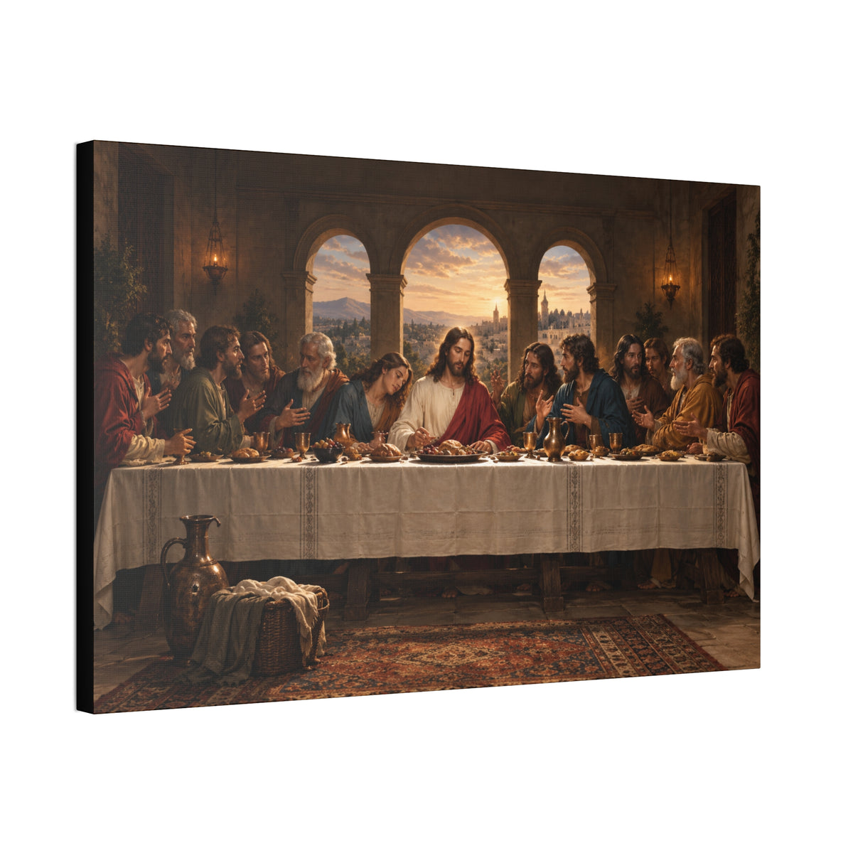 The Last Supper Canvas Stretched 1.5'' | Religious Wall Art, Biblical Scene