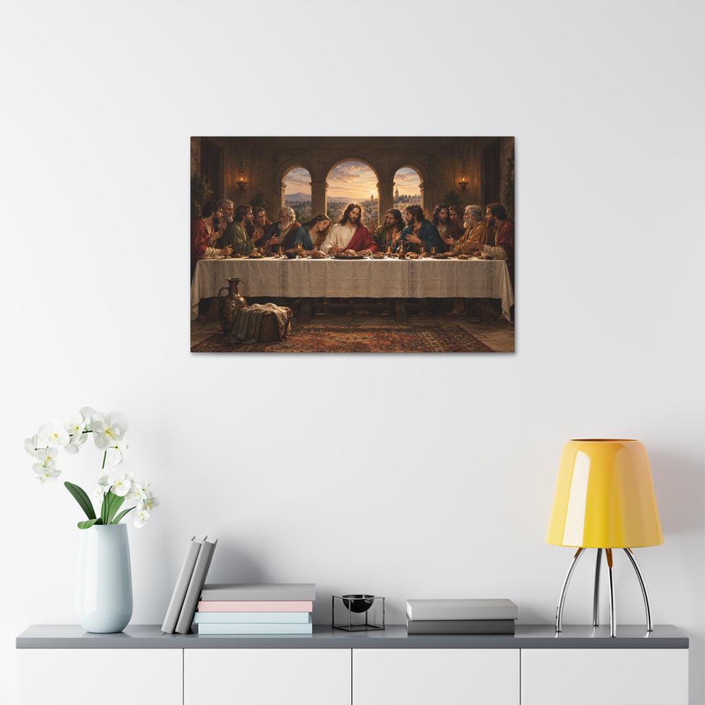 The Last Supper Canvas Stretched 1.5'' | Religious Wall Art, Biblical Scene
