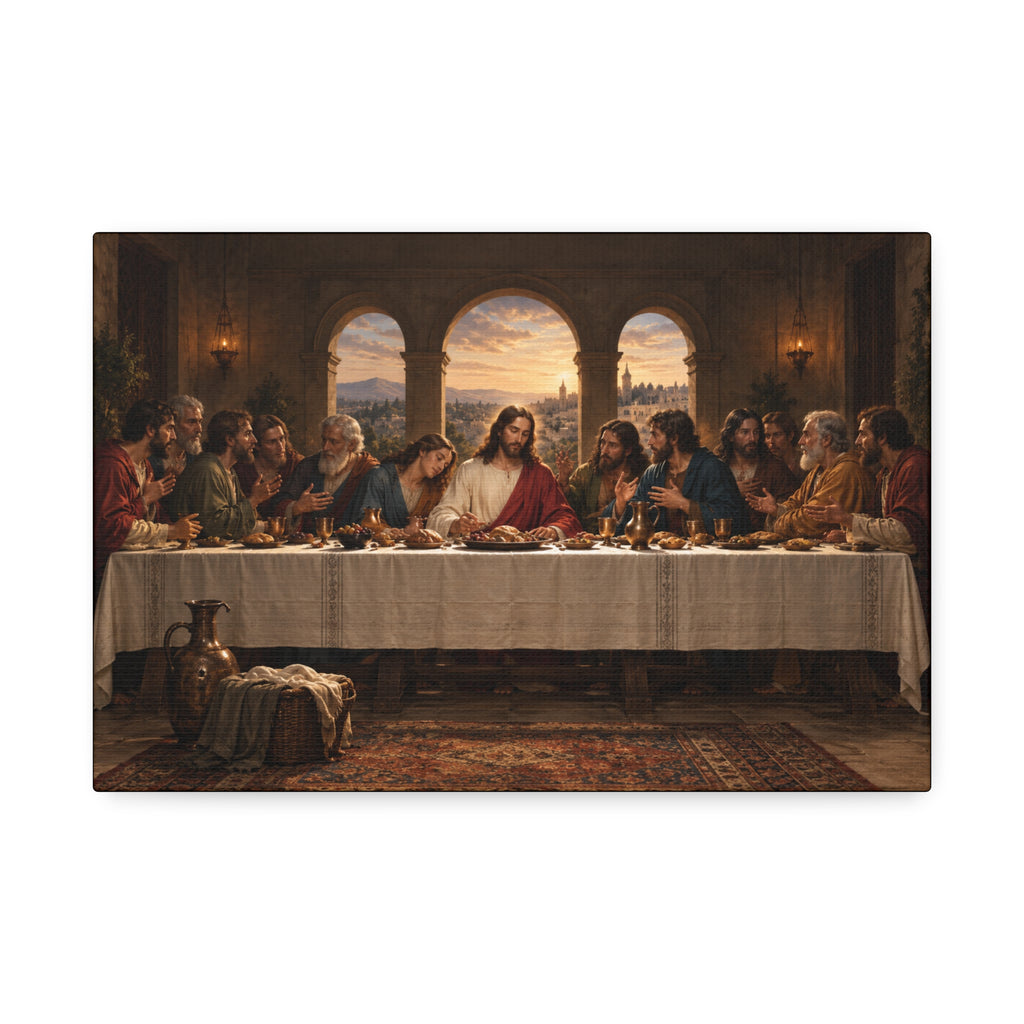 The Last Supper Canvas Stretched 1.5'' | Religious Wall Art, Biblical Scene