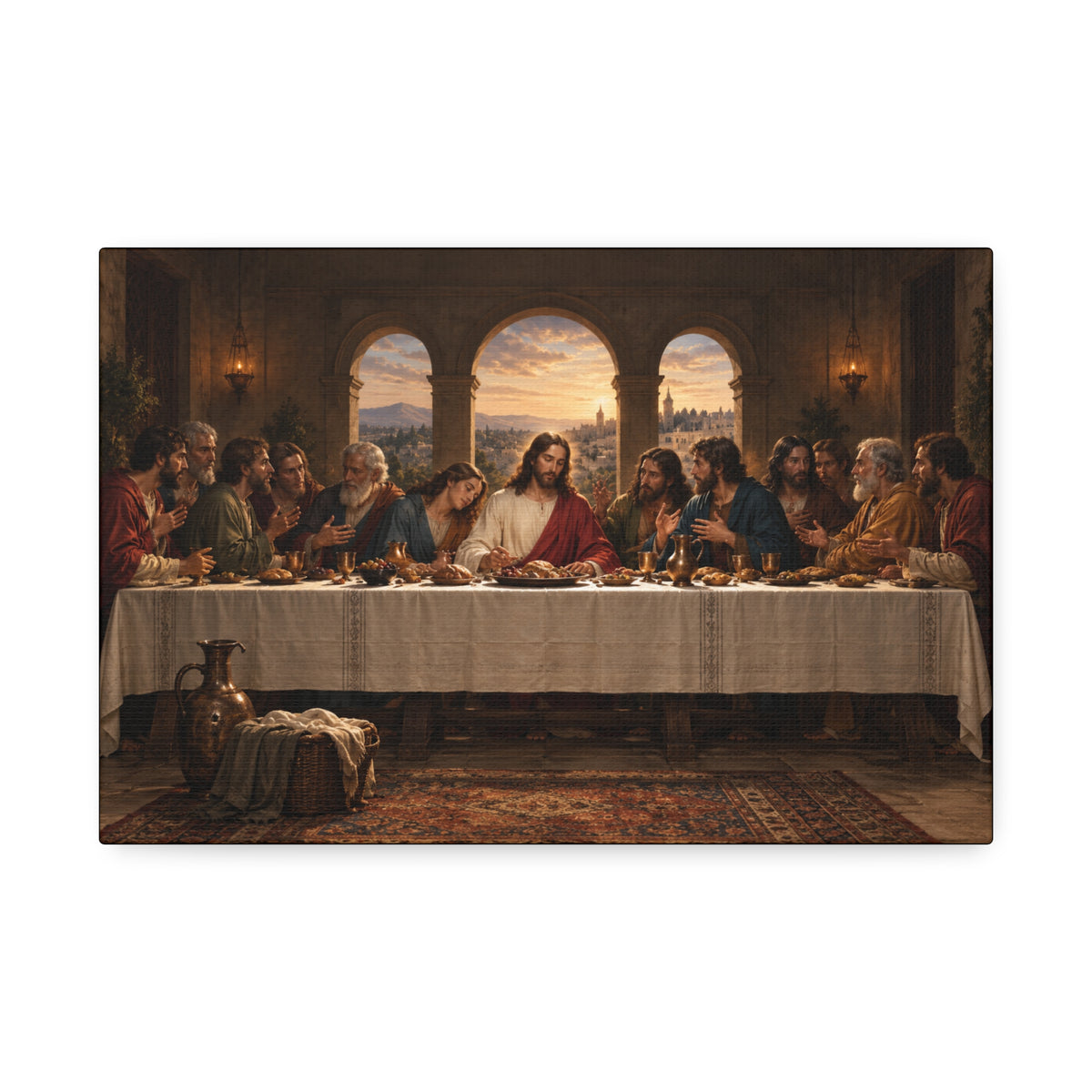 The Last Supper Canvas Stretched 1.5'' | Religious Wall Art, Biblical Scene