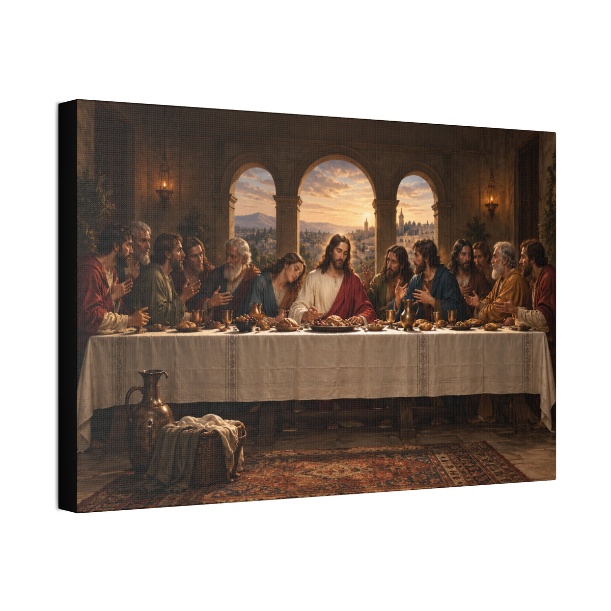 The Last Supper Canvas Stretched 1.5'' | Religious Wall Art, Biblical Scene